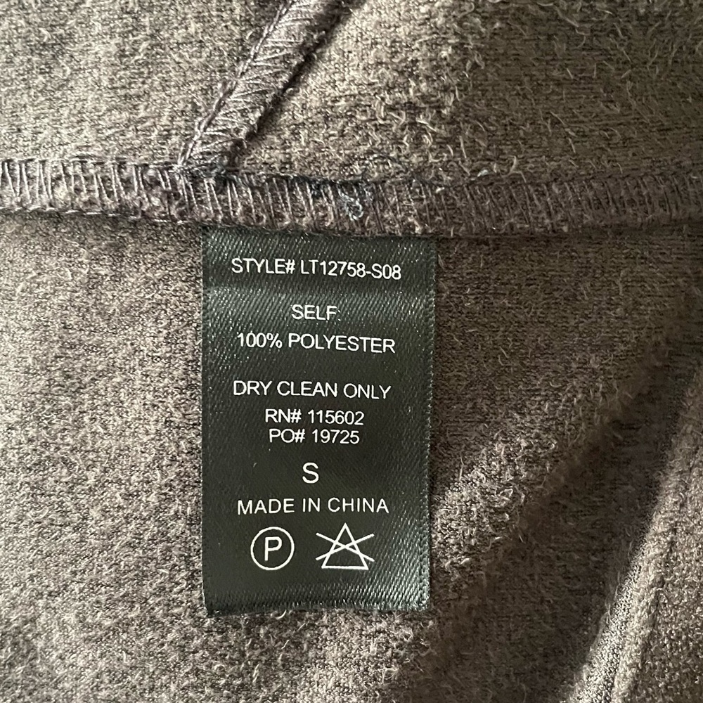 Lush Faux Suede Coat in Taupe. Size Small - Picture 5 of 6